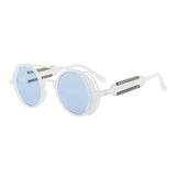 Steampunk Sunglasses UV400 High Quality Color Lenses Round Metal Frame