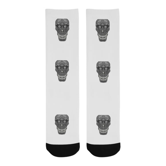Cod Grey Skull Head Trouser Socks