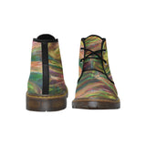 Abstract Colorful Glass Women's Nubuck Chukka Boots (Model 2402)