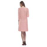 Sea Pink Sundown Rhea Loose Round Neck Dress(Model D22)