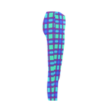 Bluish Plaid Capri Legging (Model L02)