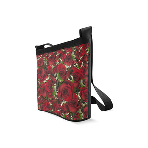 Carmine Roses Crossbody Bags (Model 1613)