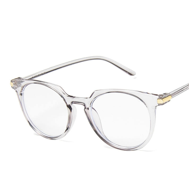 Round Eyeglasses Women Fake Cute Clear Glasses Transparent Eye Frame ...