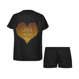 Love Conquers All Heart Women's Short Pajama Set (Sets 01)