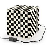 Black White Checker Personalized Lamp