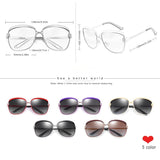 Women Polarized Sunglasses Gradient Lens Round Square Eyewear
