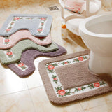 Shower Pad Mat Rug Bathroom Coral Velvet Soft Toilet Carpet