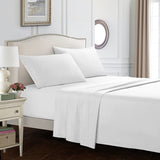Solid Color Flat Fitted Sheets Pillowcases Bed Linens