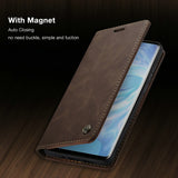 Leather Wallet Huawei P30 Pro Magnetic Retro Card Stand Flip Cover