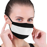 Black White Stripes Mouth Mask