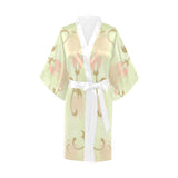 Caper Peach Chiffon Kimono Robe