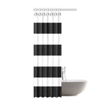 Black White Stripes Shower Curtain 36"x72"