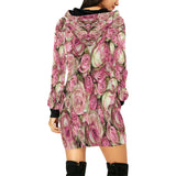 Your Pink Roses All Over Print Hoodie Mini Dress (Model H27)