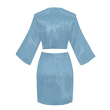 Airforce Blue Horizon Long Sleeve Kimono Robe