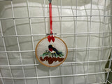 Wild Bird Embroidery Art Ornament