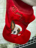 Merry Christmas Dog Embroidery Art