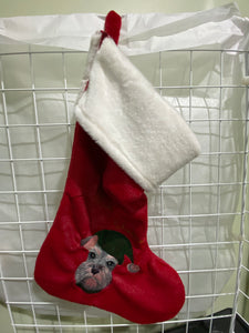 Holiday Dog Embroidery Stocking