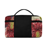 Red White Blue Flora Cosmetic Bag/Large (Model 1658)