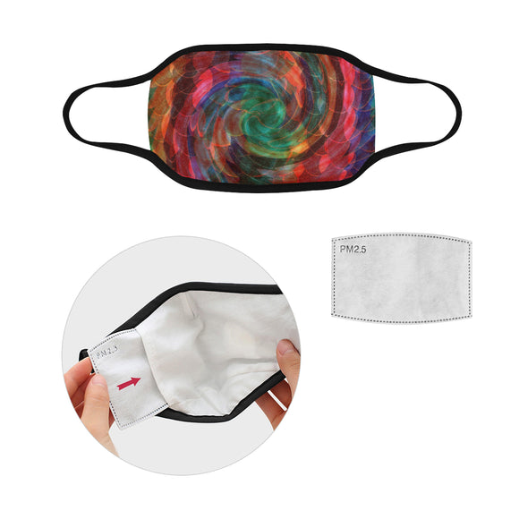 Ray of Twirls Mouth Mask in One Piece (2 Filters Included) (Model M02)