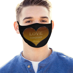 Love Conquers All Heart Mouth Mask