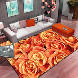 High Quality Abstract Flower Art Carpet Anti-slip Floor Mat Area Rug