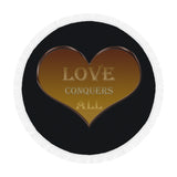Love Conquers All Heart Circular Beach Shawl 59"x 59"