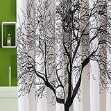 Home Decoration Mildew Resistant Shower Curtain Fabric 180x180 Tree Design Peva