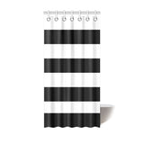 Black White Stripes Shower Curtain 36"x72"