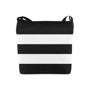 Black White Stripes Crossbody Bags (Model 1613)