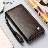 Genuine Leather Phone Clutch Long Wallet Multifunctional Zipper