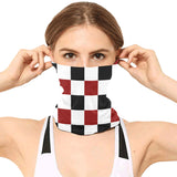 Black Red White Checker Multifunctional Headwear