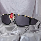 Monique Orenda Unisex Style Punk Big Diamond Goggle UV400 Sunglasses