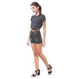 Black Polka Dots Briseis Skinny Shorts (Model L04)