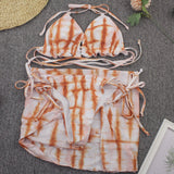 Women's Brazilian Cover Up Beach Dress Patterns 3-Piece Bikini Set