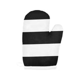 Black White Stripes Oven Mitt