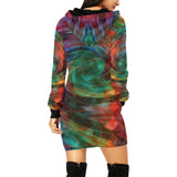 Ray of Twirls All Over Print Hoodie Mini Dress (Model H27)