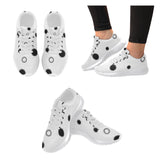 Black Polka Dots Women’s Running Shoes (Model 020)