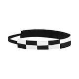 Black White Checkers Sports Headband