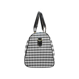 Black White Houndstooth New Waterproof Travel Bag/Small (Model 1639)