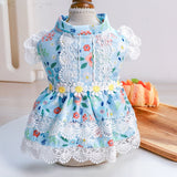 Floral Skirt Super Clothing Pet Dress Outfits
