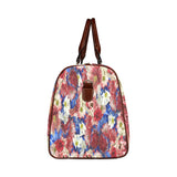 Red White Blue Flora Waterproof Travel Bag/Small (Model 1639)