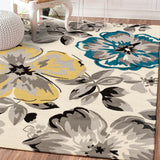 High Quality Abstract Flower Art Carpet Anti-slip Floor Mat Area Rug