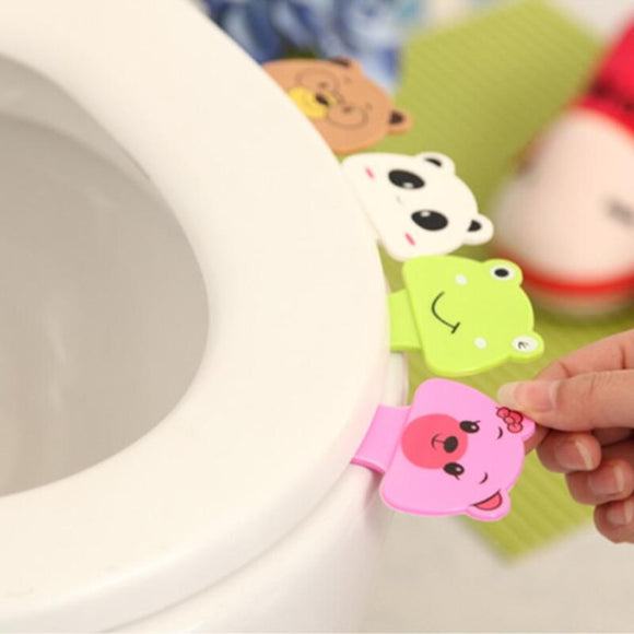 Lifter Avoid Touching Toilet Seat Handle Sticker Bathroom Lid