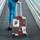 Burnt Crimson Flora Luggage Cover/Small 24'' x 20''