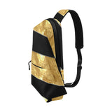 Black Gold Stripes Chest Bag (Model 1678)