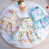 Floral Skirt Super Clothing Pet Dress Outfits