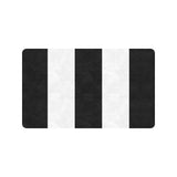 Black White Stripes Doormat 30"x18"