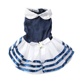 Tutu Lace Sailor Dog Stripes Skirt Pet Princess Dress Clothing