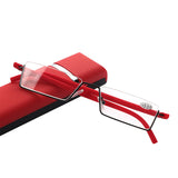 Reading Glasses Light TR90 Half Frame Rimless Prescription Eyewear