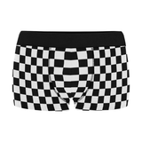 Black White Checkers Men's All Over Print Boxer Briefs/Short Size (Model L22)